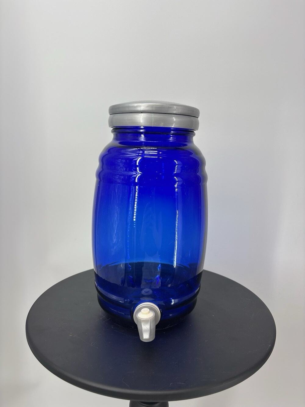 Vntg 90s Cobalt Blue Glass Tea Jar-11.5” Tall-1 Gallon-Very Clean-No Damage!!!